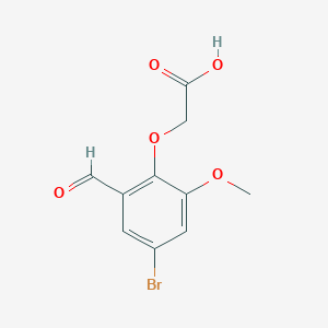 molecular formula C10H9BrO5 B1333920 (4-Bromo-2-formyl-6-methoxyphenoxy)acetic acid CAS No. 20037-38-1