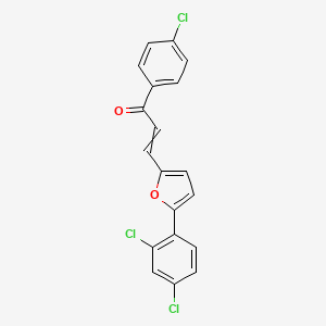 (E)-1-(4-chlorophenyl)-3-[5-(2,4-dichlorophenyl)-2-furyl]-2-propen-1-one