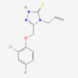 molecular formula C12H11ClFN3OS B1333963 4-allyl-5-[(2-chloro-4-fluorophenoxy)methyl]-4H-1,2,4-triazole-3-thiol CAS No. 667414-13-3