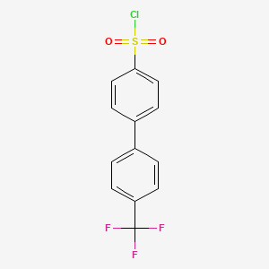 molecular formula C13H8ClF3O2S B1333968 (4-[4-(Trifluoromethyl)Phenyl]Phenyl)Sulfonylchloride CAS No. 524046-23-9