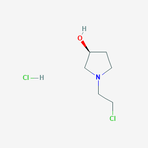 molecular formula C6H13Cl2NO B13339928 (S)-1-(2-Chloroethyl)-3-pyrrolidinol Hydrochloride 