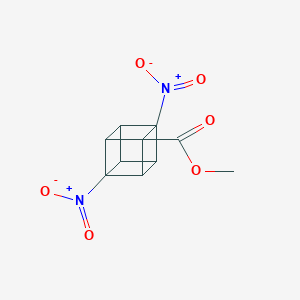 molecular formula C10H8N2O6 B133402 methyl 2,7-dinitrocubane-1-carboxylate CAS No. 149574-35-6