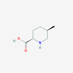 molecular formula C7H13NO2 B13340245 Rel-(2S,5R)-5-methylpiperidine-2-carboxylic acid 