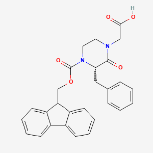 2-[(3S)-3-benzyl-4-(9H-fluoren-9-ylmethoxycarbonyl)-2-oxopiperazin-1-yl]acetic acid