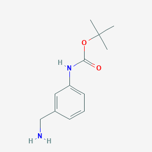 molecular formula C12H18N2O2 B1334035 3-(Aminomethyl)-1-N-Boc-aniline CAS No. 205318-52-1