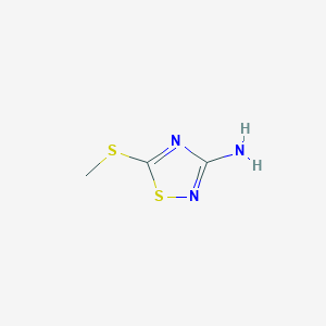 molecular formula C3H5N3S2 B1334037 5-(Methylthio)-1,2,4-thiadiazol-3-amine CAS No. 60093-10-9
