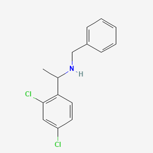molecular formula C15H15Cl2N B1334041 Benzyl-[1-(2,4-dichlorophenyl)ethyl]amine CAS No. 259109-73-4
