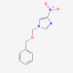 molecular formula C11H11N3O3 B1334043 n-Benzyl oxymethyl-4-nitro-imidazole CAS No. 669713-66-0