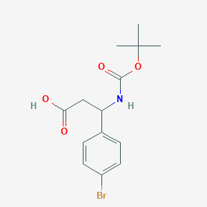 molecular formula C14H18BrNO4 B1334050 3-(4-Bromophenyl)-3-[(tert-butoxycarbonyl)amino]propanoic acid CAS No. 282524-86-1