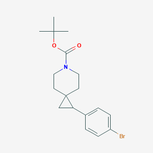molecular formula C18H24BrNO2 B13340506 tert-Butyl 1-(4-bromophenyl)-6-azaspiro[2.5]octane-6-carboxylate 