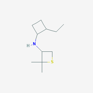 molecular formula C11H21NS B13340509 N-(2-Ethylcyclobutyl)-2,2-dimethylthietan-3-amine 