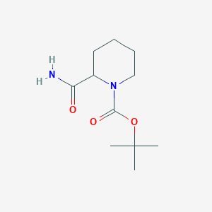 molecular formula C11H20N2O3 B1334052 叔丁基 2-氨基甲酰哌啶-1-羧酸酯 CAS No. 388077-74-5