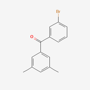 molecular formula C15H13BrO B1334068 3-Bromo-3',5'-dimethylbenzophenone CAS No. 844879-51-2