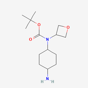 molecular formula C14H26N2O3 B13341035 Rel-tert-butyl ((1r,4r)-4-aminocyclohexyl)(oxetan-3-yl)carbamate CAS No. 2227197-39-7