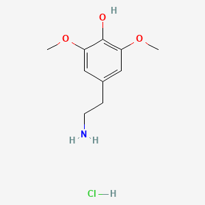 molecular formula C10H16ClNO3 B1334120 3,5-Dimethoxy-4-hydroxyphenethylamine hydrochloride CAS No. 2176-14-9