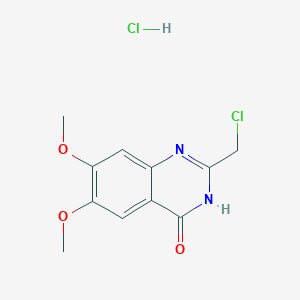 molecular formula C11H12Cl2N2O3 B13341228 2-(chloromethyl)-6,7-dimethoxyquinazolin-4(3H)-one hydrochloride 