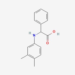molecular formula C16H17NO2 B1334126 (3,4-Dimethyl-phenylamino)-phenyl-acetic acid CAS No. 725252-91-5