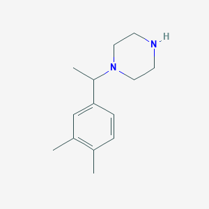 molecular formula C14H22N2 B1334127 1-[1-(3,4-二甲基苯基)-乙基]-哌嗪 CAS No. 625413-41-4