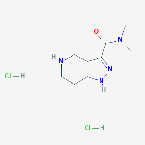 molecular formula C9H16Cl2N4O B13341288 N,N-Dimethyl-4,5,6,7-tetrahydro-1H-pyrazolo[4,3-c]pyridine-3-carboxamide dihydrochloride 