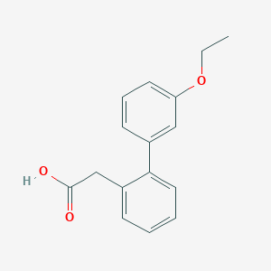 molecular formula C16H16O3 B1334132 (3'-乙氧基-联苯-2-基)-乙酸 CAS No. 669713-68-2