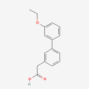 molecular formula C16H16O3 B1334133 (3'-Ethoxy-biphenyl-3-yl)-acetic acid CAS No. 558641-22-8
