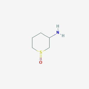 molecular formula C5H11NOS B13341343 3-Aminotetrahydro-2H-thiopyran 1-oxide 