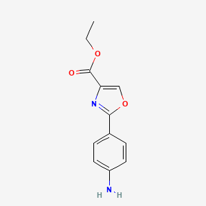 molecular formula C12H12N2O3 B1334136 Ethyl 2-(4-aminophenyl)oxazole-4-carboxylate CAS No. 391248-21-8