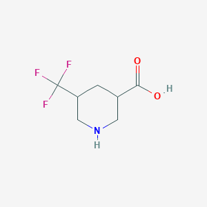 molecular formula C7H10F3NO2 B13341393 5-(Trifluoromethyl)piperidine-3-carboxylic acid 