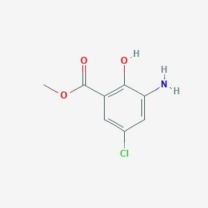 molecular formula C8H8ClNO3 B133415 3-氨基-5-氯-2-羟基苯甲酸甲酯 CAS No. 5043-81-2