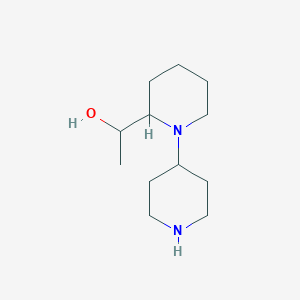 molecular formula C12H24N2O B13341661 1-([1,4'-Bipiperidin]-2-yl)ethan-1-ol 