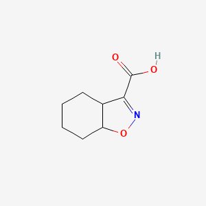 molecular formula C8H11NO3 B1334174 3a,4,5,6,7,7a-Hexahydro-1,2-benzisoxazole-3-carboxylic acid CAS No. 176909-92-5