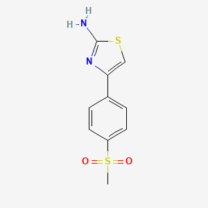 molecular formula C10H10N2O2S2 B1334182 2-Amino-4-[4-(methylsulfonyl)phenyl]thiazole CAS No. 383131-95-1