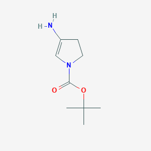 molecular formula C9H16N2O2 B13341844 tert-Butyl 4-amino-2,3-dihydro-1H-pyrrole-1-carboxylate 