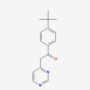 molecular formula C16H18N2O B1334211 1-(4-Tert-butylphenyl)-2-pyrimidin-4-ylethanone CAS No. 849021-29-0