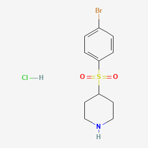 molecular formula C11H15BrClNO2S B1334217 4-[(4-Bromophenyl)sulfonyl]piperidine hydrochloride CAS No. 226400-32-4