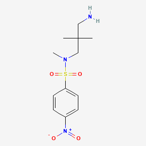 molecular formula C12H19N3O4S B13342192 N-(3-Amino-2,2-dimethylpropyl)-N-methyl-4-nitrobenzene-1-sulfonamide 