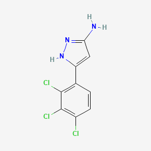 molecular formula C9H6Cl3N3 B1334254 3-(2,3,4-trichlorophenyl)-1H-pyrazol-5-amine CAS No. 502133-06-4