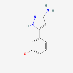 molecular formula C10H11N3O B1334273 5-(3-Methoxyphenyl)-2H-pyrazol-3-ylamine CAS No. 96799-04-1