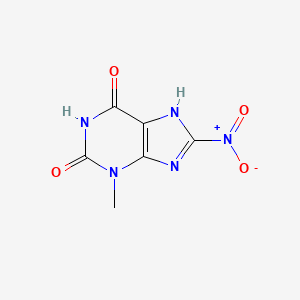 molecular formula C6H5N5O4 B1334281 1H-Purine-2,6-dione, 3,7-dihydro-3-methyl-8-nitro- CAS No. 93703-23-2