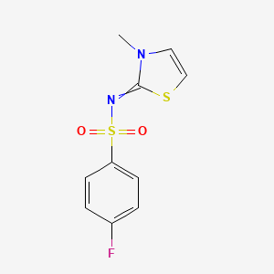 molecular formula C10H9FN2O2S2 B1334294 4-fluoro-N-(3-methyl-1,3-thiazol-2-ylidene)benzenesulfonamide 