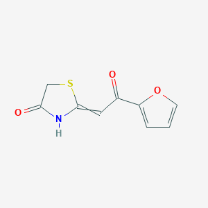 molecular formula C9H7NO3S B1334298 2-[2-(furan-2-yl)-2-oxoethylidene]-1,3-thiazolidin-4-one 