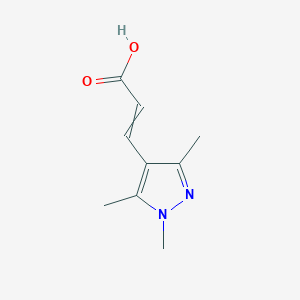 molecular formula C9H12N2O2 B1334301 3-(1,3,5-Trimethyl-1H-pyrazol-4-yl)acrylic acid CAS No. 21937-88-2