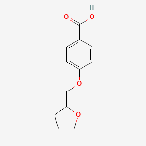 molecular formula C12H14O4 B1334304 4-(Tetrahydro-furan-2-ylmethoxy)-benzoic acid CAS No. 565194-75-4