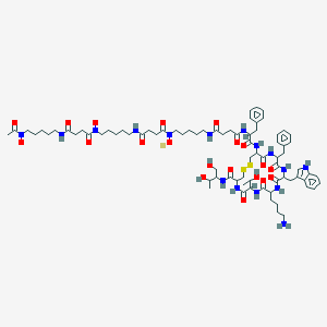 molecular formula C78H113GaN16O20S2 B133431 Desferrioxamine B-succinyl-phenylalanine(1)-octreotide CAS No. 151956-24-0