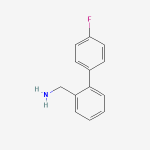 molecular formula C13H12FN B1334310 (4'-Fluoro[1,1'-biphenyl]-2-YL)methanamine CAS No. 884504-18-1