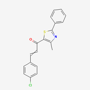3-(4-Chlorophenyl)-1-(4-methyl-2-phenyl-1,3-thiazol-5-yl)prop-2-en-1-one