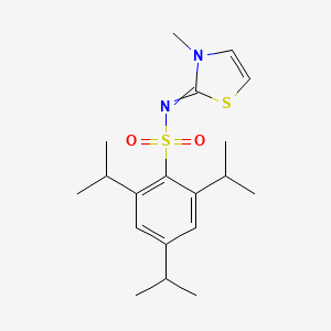 molecular formula C19H28N2O2S2 B1334333 N-[(2Z)-3-methyl-2,3-dihydro-1,3-thiazol-2-ylidene]-2,4,6-tris(propan-2-yl)benzene-1-sulfonamide 