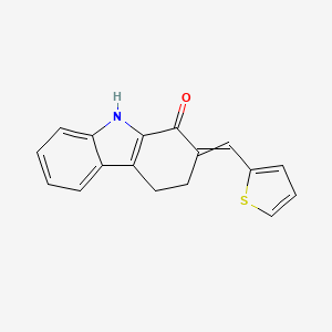 molecular formula C17H13NOS B1334346 2-[(E)-2-thienylmethylidene]-2,3,4,9-tetrahydro-1H-carbazol-1-one 