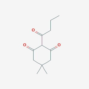 molecular formula C12H18O3 B133436 1,3-Cyclohexanedione, 5,5-dimethyl-2-(1-oxobutyl)- CAS No. 17450-95-2