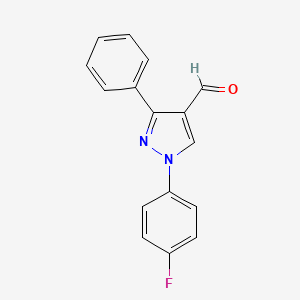 molecular formula C16H11FN2O B1334362 1-(4-Fluorophenyl)-3-phenyl-1h-pyrazole-4-carbaldehyde CAS No. 36640-47-8